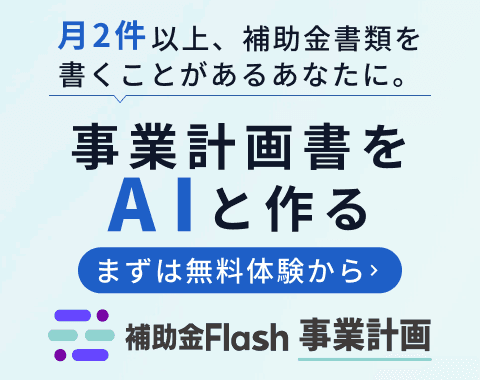 補助金フラッシュ 事業計画