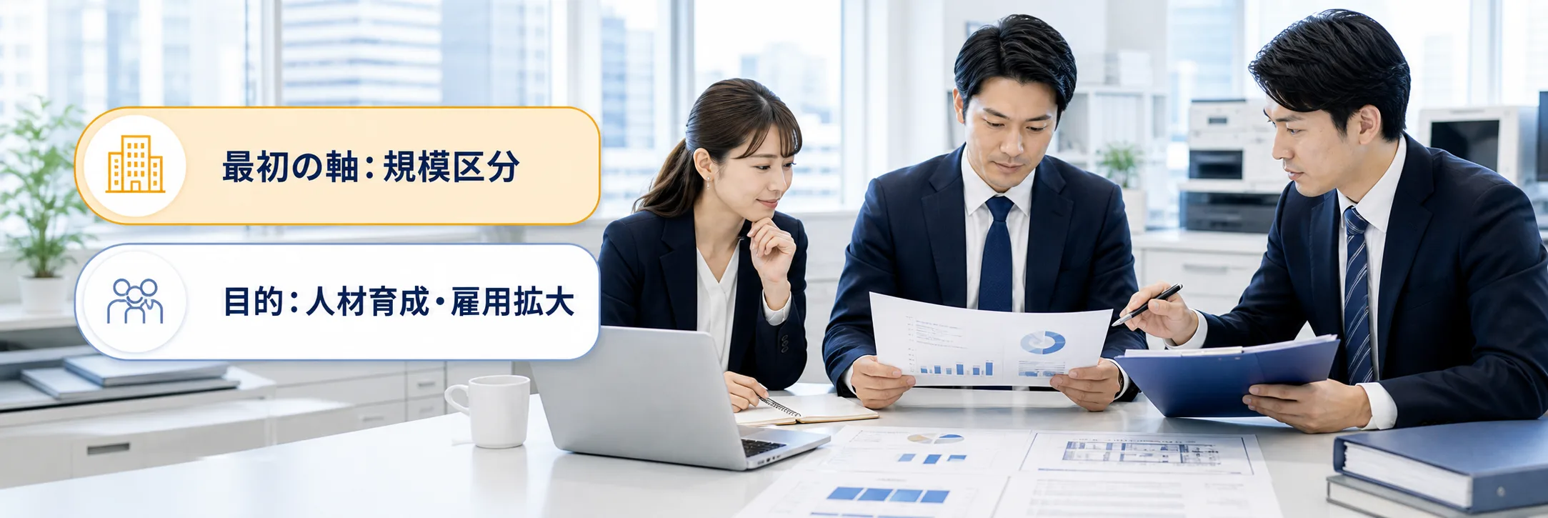 大企業の補助金の対象者・対象経費・注意点の早わかり図