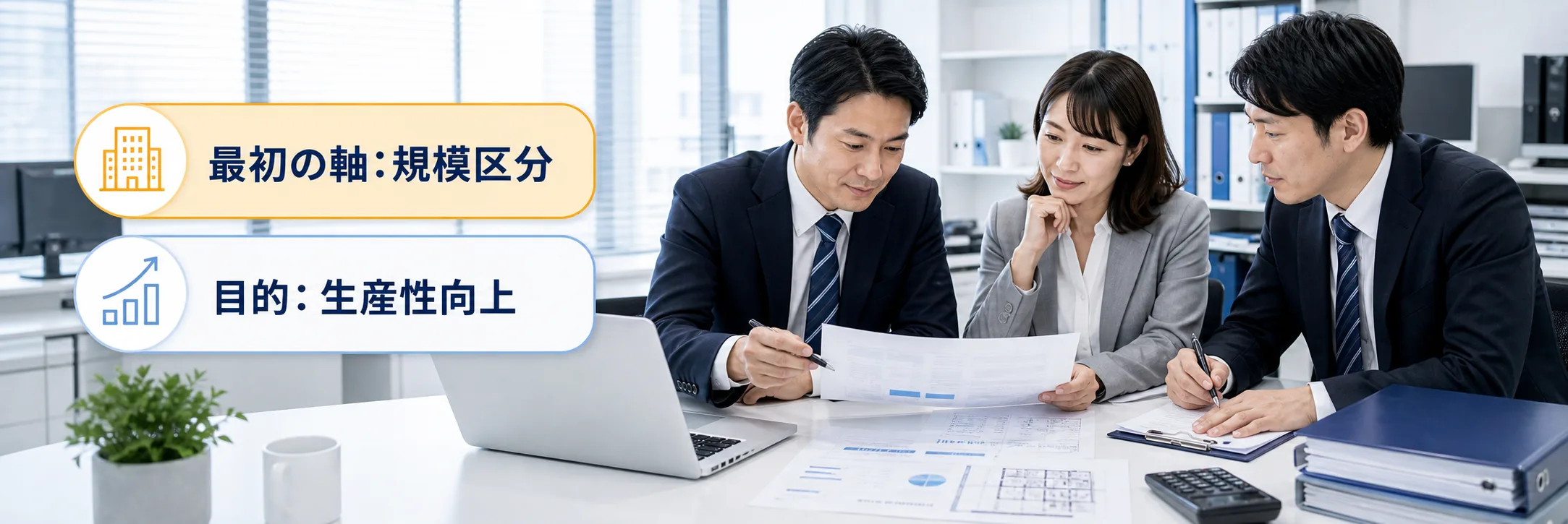 中堅企業の補助金の対象者・対象経費・注意点の早わかり図
