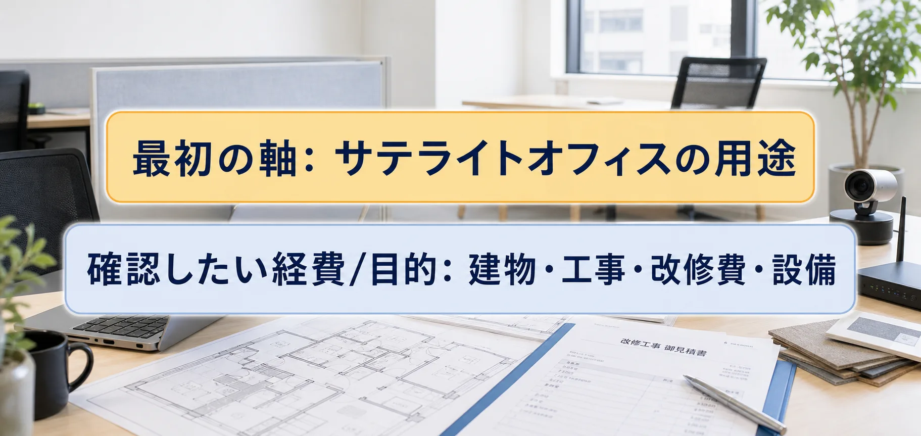 サテライトオフィスの補助金の対象者・対象経費・注意点の早わかり図