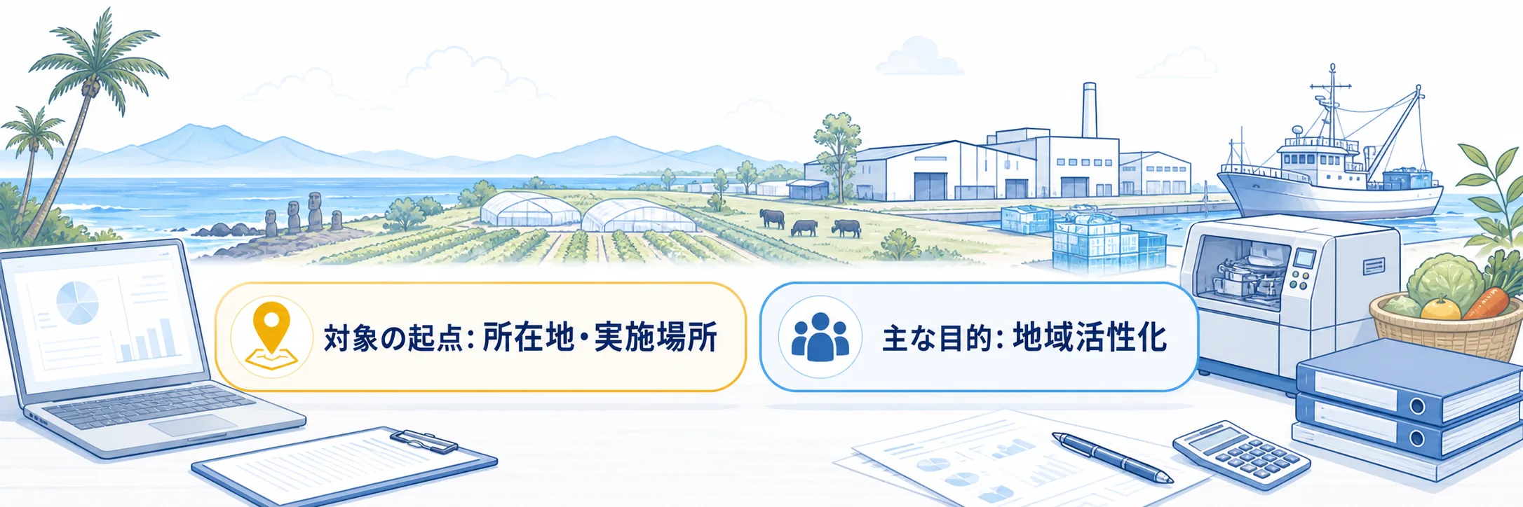 宮崎県の補助金の対象者・対象経費・注意点の早わかり図