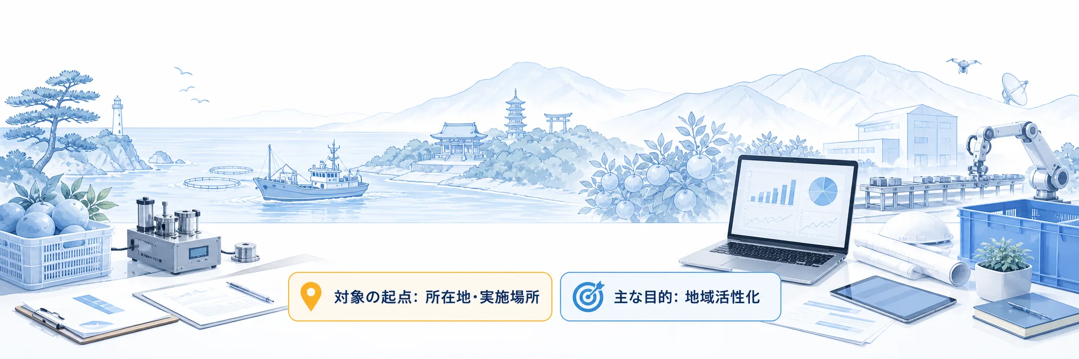 和歌山県の補助金の対象者・対象経費・注意点の早わかり図