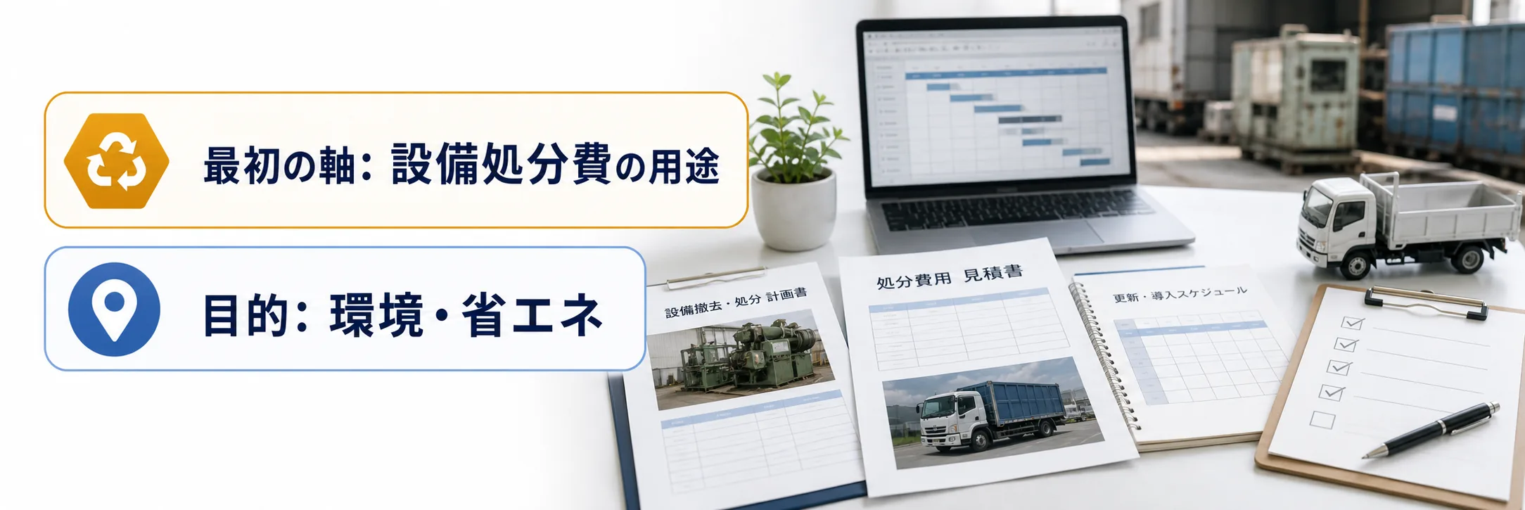 設備処分費の補助金の対象者・対象経費・注意点の早わかり図