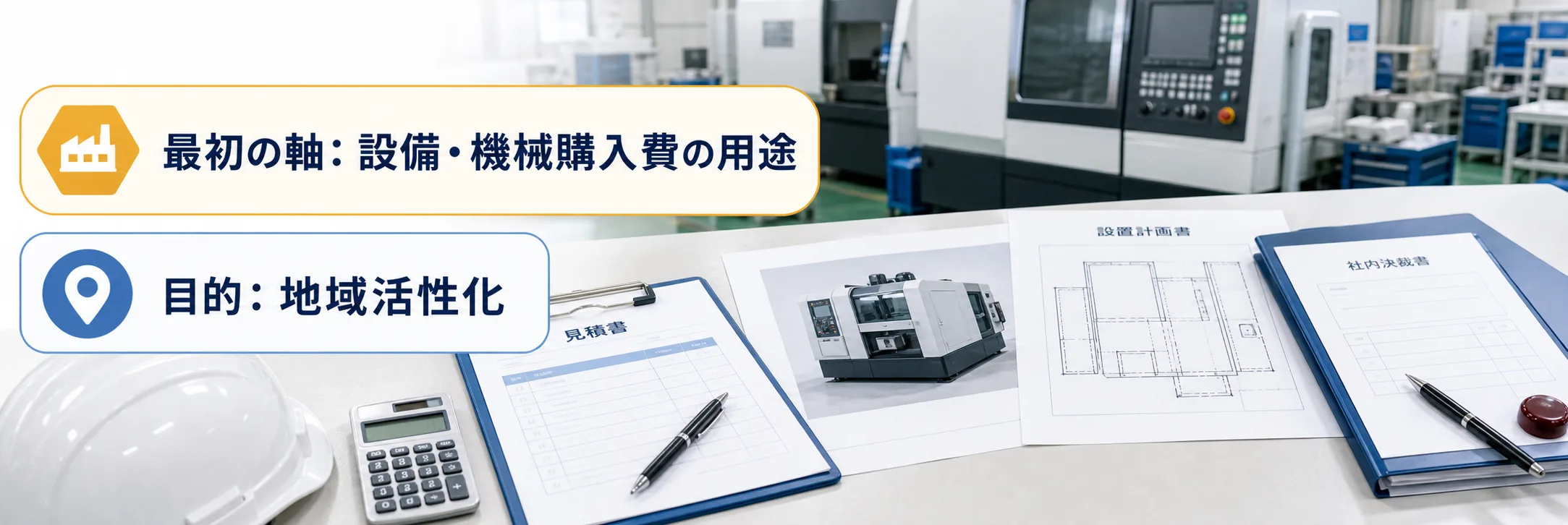 設備・機械購入費の補助金の対象者・対象経費・注意点の早わかり図